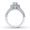 Thumbnail Image 2 of Previously Owned Diamond Engagement Ring 1-3/8 ct tw Round-cut 14K White Gold