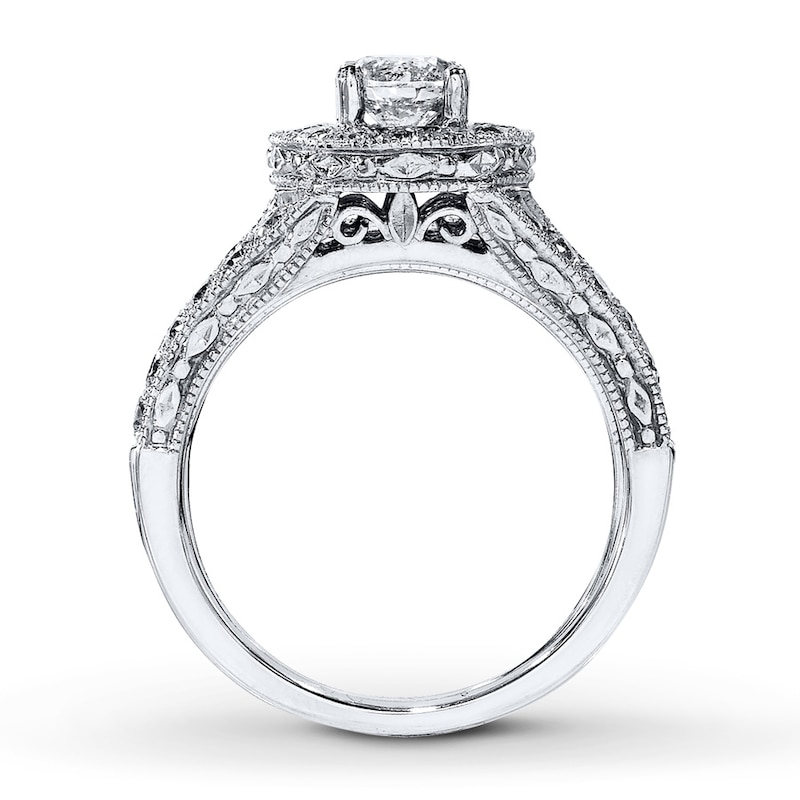 Main Image 2 of Previously Owned Diamond Engagement Ring 1-3/8 ct tw Round-cut 14K White Gold