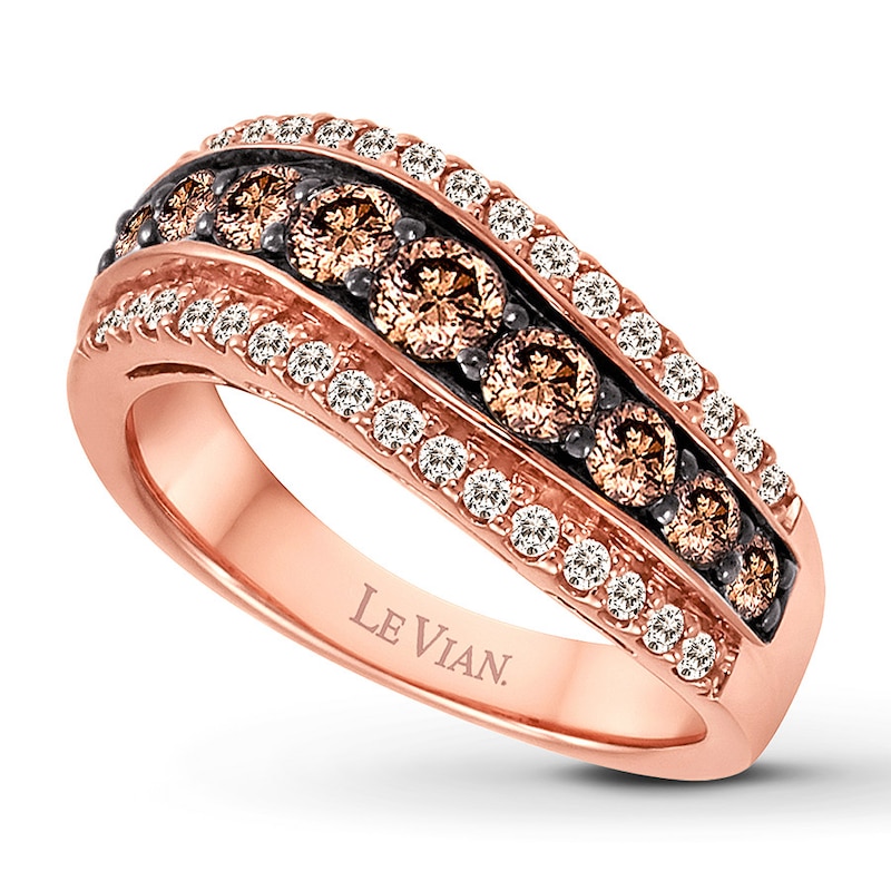 Main Image 1 of Previously Owned Le Vian Chocolate Diamond Ring 1-1/6 ct tw 14K Strawberry Gold