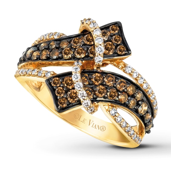 Previously Owned Le Vian Chocolate Diamond Ring 1-1/6 cttw 14K Honey Gold