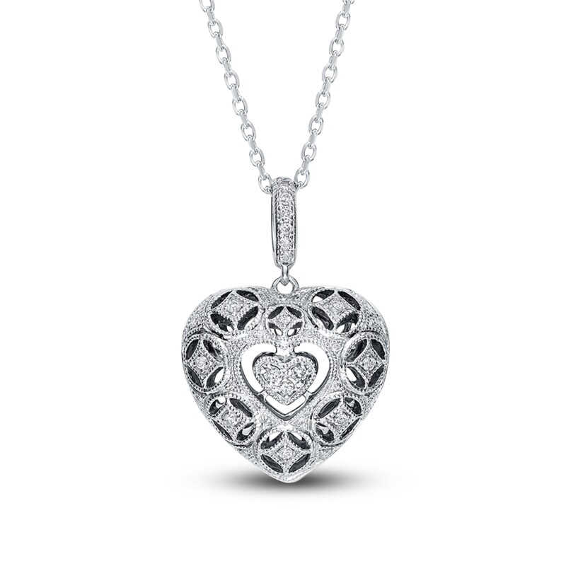 Main Image 1 of Previously Owned Neil Lane Heart Necklace 1/5 ct tw Diamonds Sterling Silver