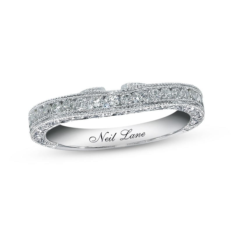 Main Image 1 of Previously Owned Neil Lane Diamond Wedding Band 1/2 ct tw Round-cut 14K White Gold Size 5.5