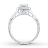 Thumbnail Image 2 of Previously Owned Diamond Engagement Ring 3/8 ct tw Princess/Round-Cut 14K White Gold