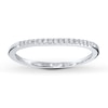 Thumbnail Image 1 of Previously Owned Diamond Wedding Band 1/15 ct tw Round-cut 10K White Gold