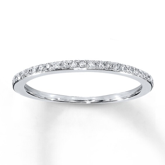 Previously Owned Diamond Anniversary Band 1/10 ct tw Round-cut 10K White Gold