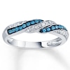 Thumbnail Image 1 of Previously Owned Blue Diamond Ring 1/4 ct tw Sterling Silver