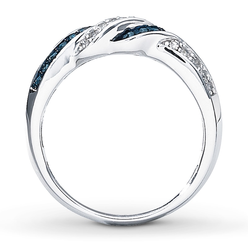 Main Image 2 of Previously Owned Blue Diamond Ring 1/4 ct tw Sterling Silver