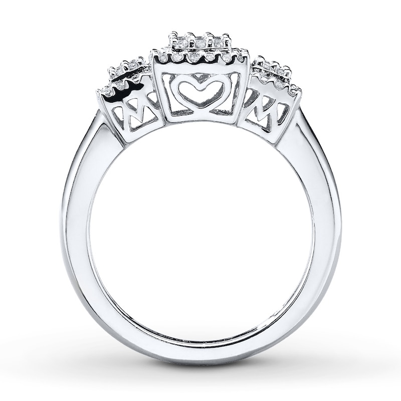 Main Image 2 of Previously Owned Diamond Mom Ring 1/6 ct tw Sterling Silver