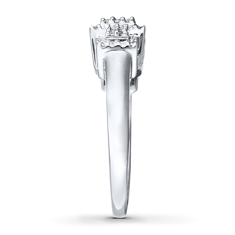 Main Image 3 of Previously Owned Diamond Mom Ring 1/6 ct tw Sterling Silver