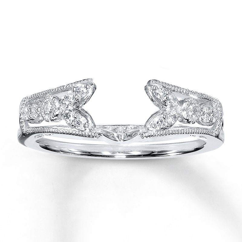 Main Image 1 of Previously Owned Diamond Enhancer Ring 1/6 ct tw Round-Cut 14K White Gold