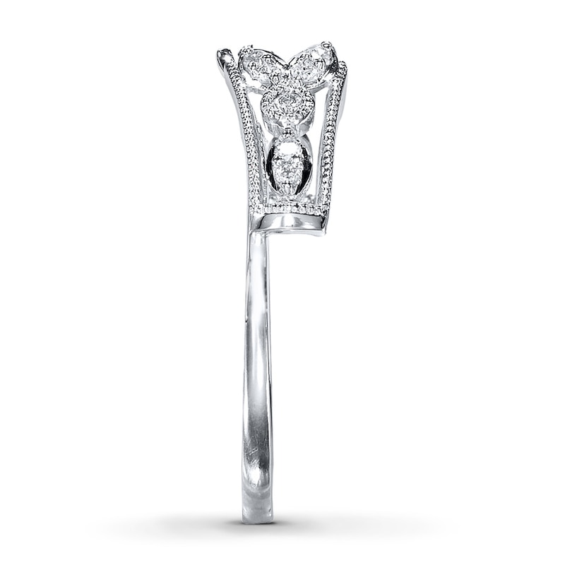 Main Image 3 of Previously Owned Diamond Enhancer Ring 1/6 ct tw Round-Cut 14K White Gold