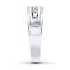 Thumbnail Image 2 of Previously Owned Men's Diamond Wedding Band 1/4 ct tw Round-cut 10K White Gold