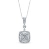 Thumbnail Image 0 of Previously Owned Diamond Necklace 3/8 ct tw Round-Cut 10K White Gold 18"