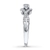 Thumbnail Image 3 of Previously Owned Diamond Engagement Ring 1/2 ct tw Round-cut 14K White Gold