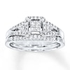 Thumbnail Image 1 of Previously Owned Bridal Set 1/3 ct tw Diamonds 10K White Gold