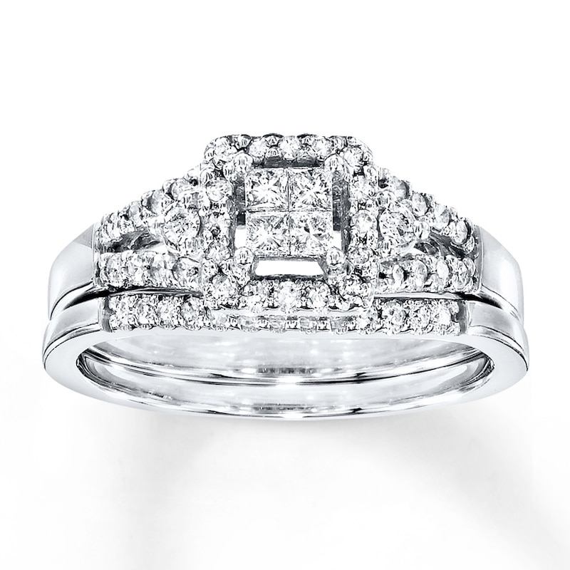 Main Image 1 of Previously Owned Bridal Set 1/3 ct tw Diamonds 10K White Gold