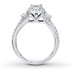 Thumbnail Image 1 of Previously Owned 3-Stone Diamond Ring 1-1/2 ct tw Princess-cut 14K White Gold