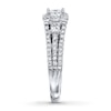 Thumbnail Image 2 of Previously Owned 3-Stone Diamond Ring 1-1/2 ct tw Princess-cut 14K White Gold