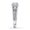 Thumbnail Image 3 of Previously Owned 3-Stone Diamond Ring 1-1/2 ct tw Princess-cut 14K White Gold