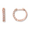 Thumbnail Image 1 of Previously Owned Diamond Hoop Earrings 1/8 ct tw Round-Cut 10K Rose Gold