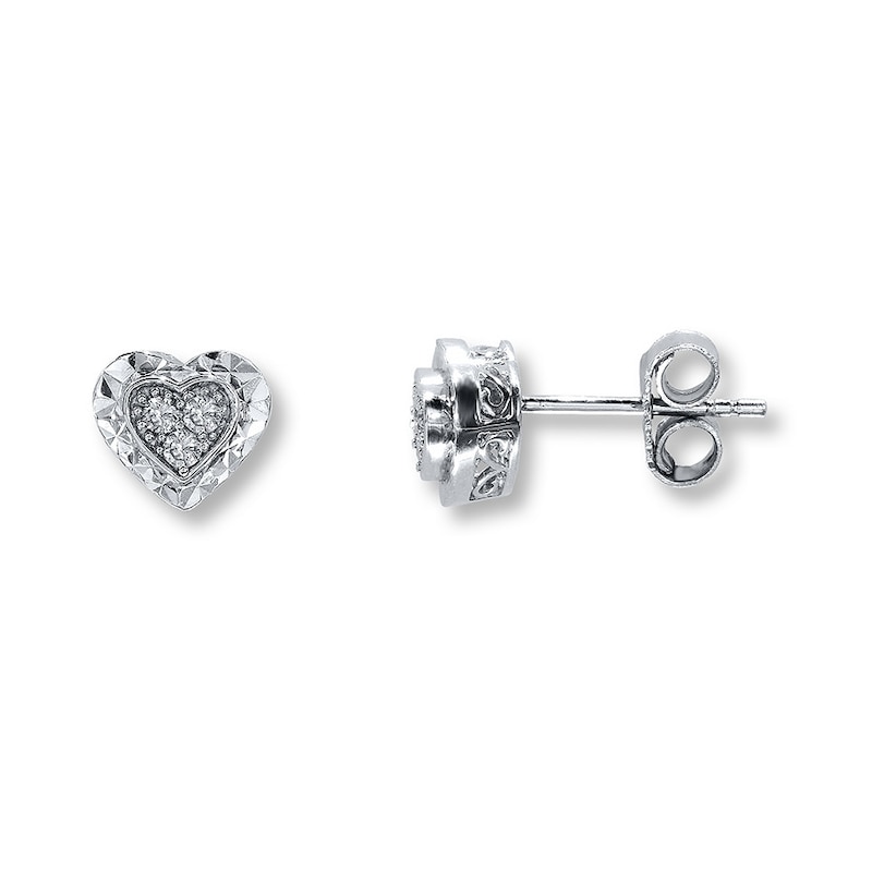 Main Image 1 of Previously Owned Diamond Earrings 1/10 ct tw Sterling Silver