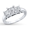 Thumbnail Image 1 of Previously Owned Diamond Engagement Ring 1 ct tw Round/Princess-Cut 14K White Gold