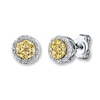 Thumbnail Image 1 of Previously Owned Diamond Earrings 1/4 ct tw 10K Two-Tone Gold
