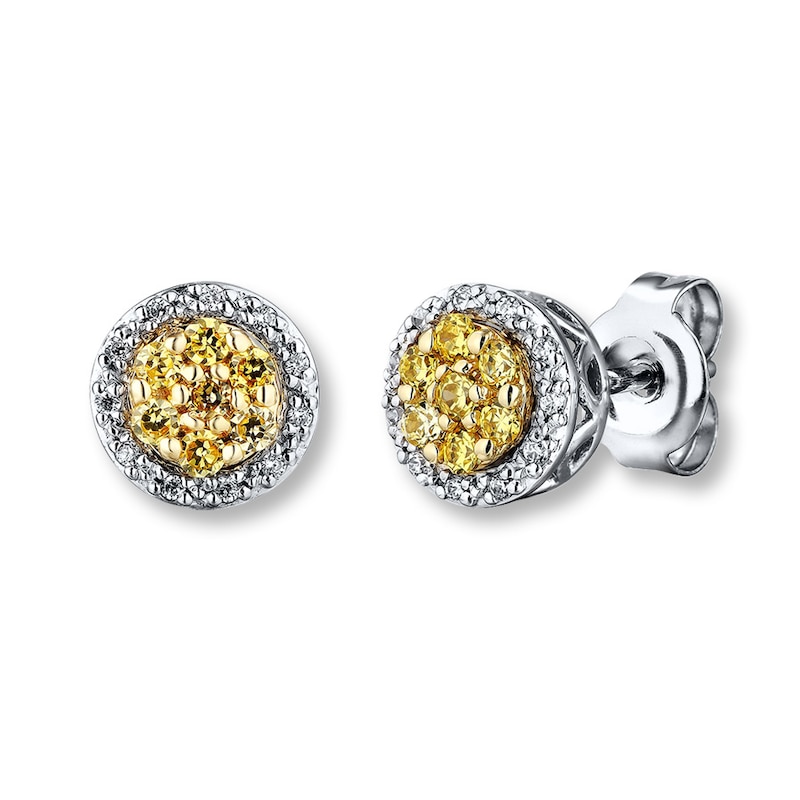 Main Image 1 of Previously Owned Diamond Earrings 1/4 ct tw 10K Two-Tone Gold
