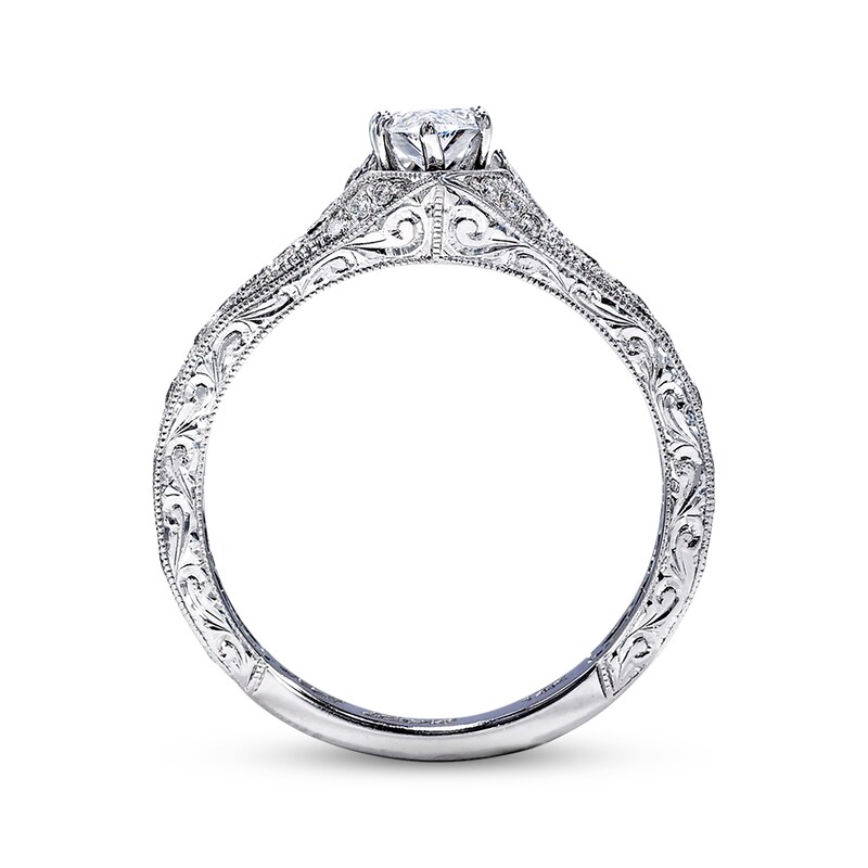 Main Image 2 of Previously Owned Neil Lane Diamond Engagement Ring 3/4 ct tw Marquise & Round-cut 14K White Gold Size 5