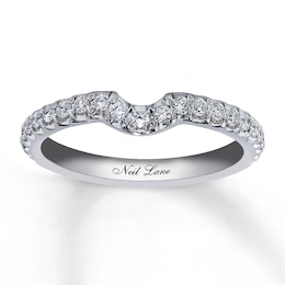 Previously Owned Neil Lane Diamond Wedding Band 1/3 ct tw Round-cut 14K White Gold Size 5.5