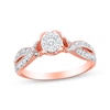 Thumbnail Image 1 of Previously Owned Heart Diamond Promise Ring 1/5 ct tw Round 10K Rose Gold