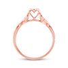 Thumbnail Image 2 of Previously Owned Heart Diamond Promise Ring 1/5 ct tw Round 10K Rose Gold
