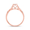 Thumbnail Image 3 of Previously Owned Heart Diamond Promise Ring 1/5 ct tw Round 10K Rose Gold