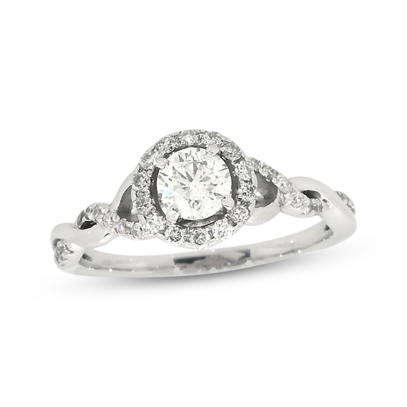 Previously Owned Diamond Twist Engagement Ring 5/8 ct tw Round-cut 14K White Gold