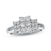 Thumbnail Image 1 of Previously Owned Multi-Diamond Engagement Ring 1 ct tw Round-cut 14K White Gold