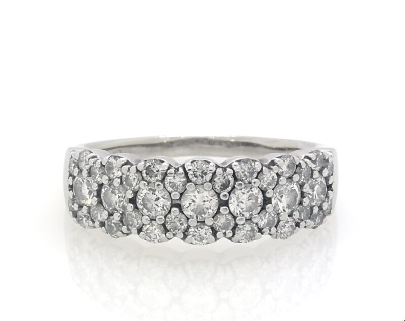 Main Image 1 of Previously Owned Diamond Anniversary Ring 1-1/5 ct tw 14K White Gold