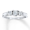 Previously Owned 3-Stone Diamond Ring 1/2 ct tw Round 14K Gold