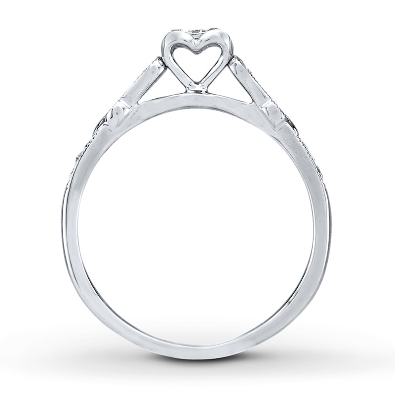 Previously Owned Heart Diamond Promise Ring 1/8 ct tw Sterling Silver