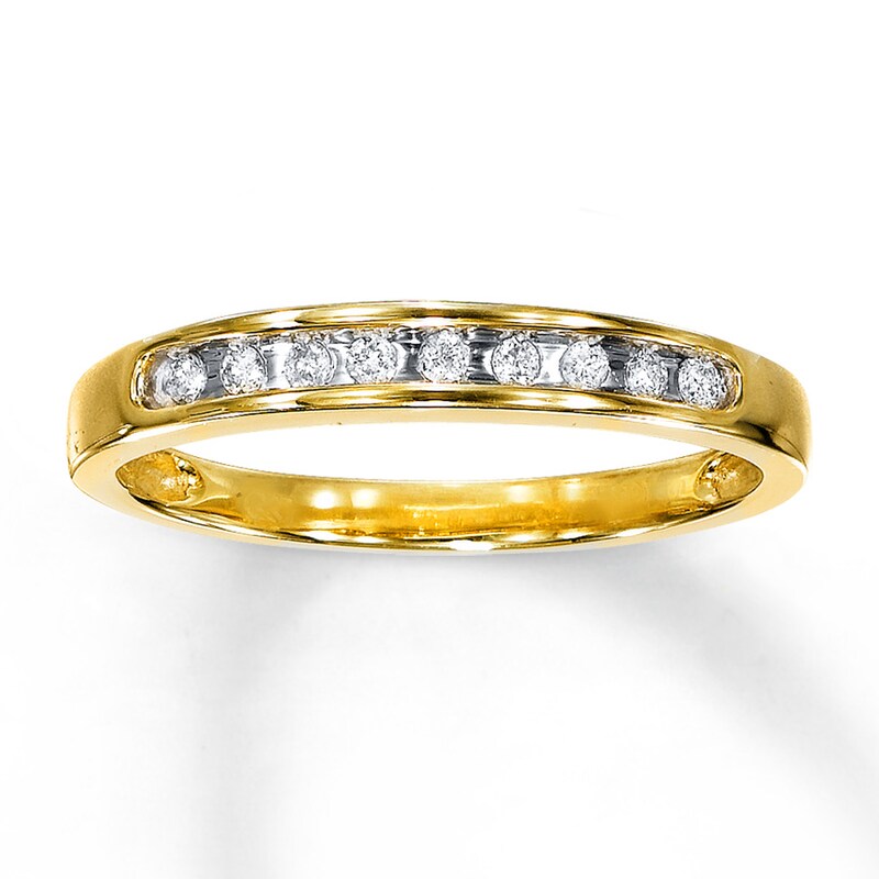 Main Image 1 of Previously Owned Diamond Anniversary Band 1/10 ct tw Round-cut 10K Yellow Gold