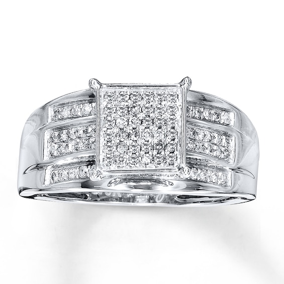 Previously Owned Diamond Engagement Ring 1/4 ct tw Round-cut 10K White Gold