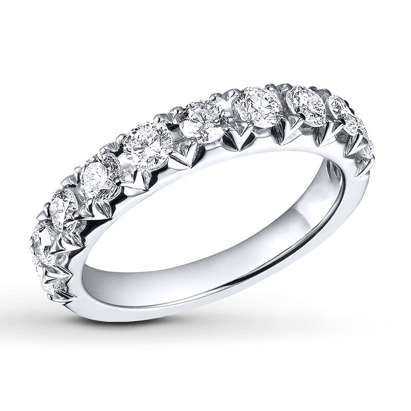Main Image 1 of Previously Owned Diamond Anniversary Band 3/4 ct tw Round-cut 14K White Gold