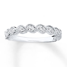 Previously Owned Anniversary Band 1/3 ct tw Round-cut Diamonds 10K White Gold