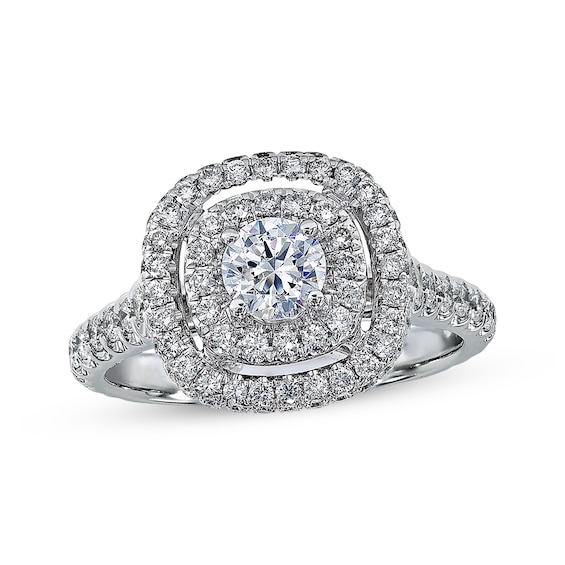 Previously Owned Neil Lane Diamond Ring 1-1/5 ct tw Round-cut Diamonds 14K White Gold Size 5.5