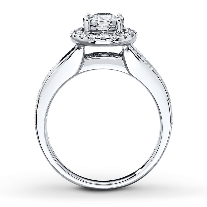 Main Image 2 of Previously Owned Diamond Ring 1 ct tw Round-cut 14K White Gold