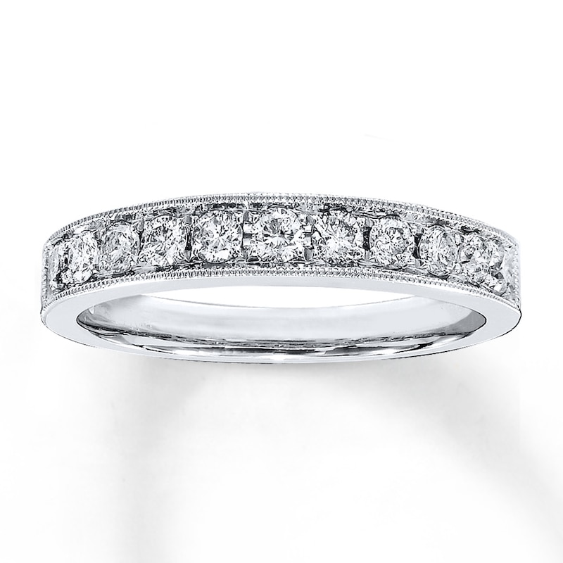 Main Image 1 of Previously Owned Diamond Band 1/2 ct tw Round 14K White Gold