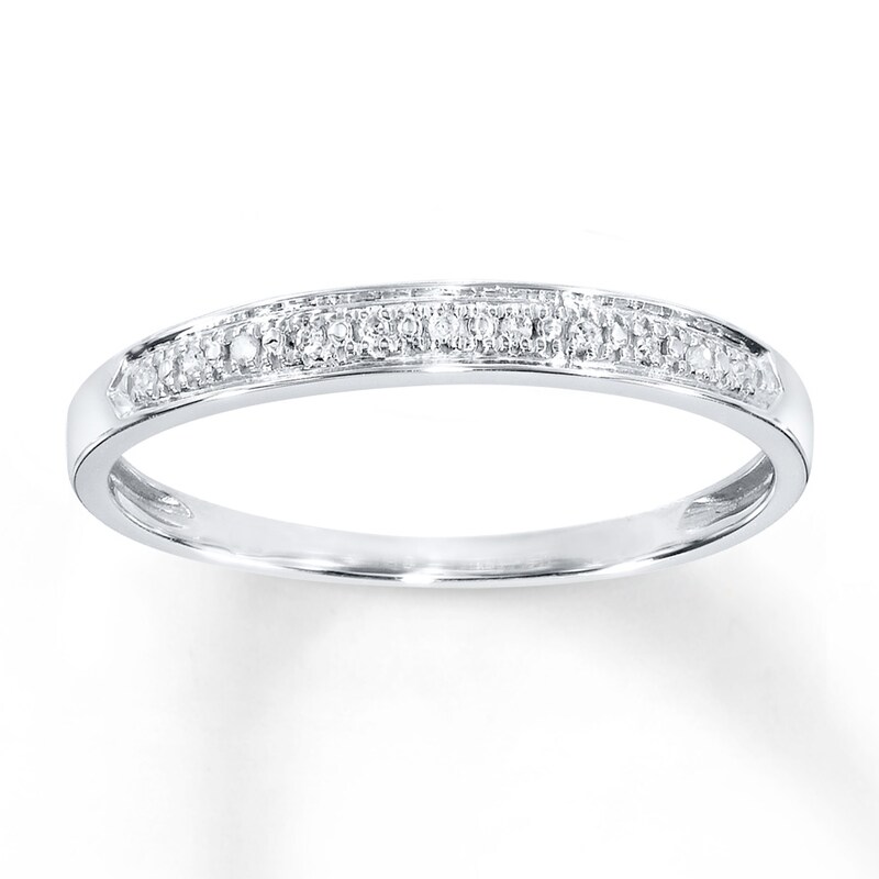 Main Image 1 of Previously Owned Diamond Accent Anniversary Band 10K White Gold