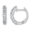 Thumbnail Image 1 of Previously Owned Diamond Hoop Earrings 1 ct tw 14K White Gold