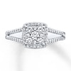 Previously Owned Diamond Ring 1/2 cttw Round-cut 10K White Gold