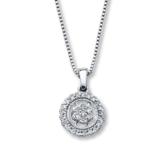 Previously Owned Diamond Necklace 1/10 ct tw Sterling Silver