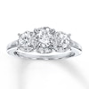 Thumbnail Image 1 of Previously Owned Diamond 3-Stone Ring 1 carat tw Round-cut 14K White Gold